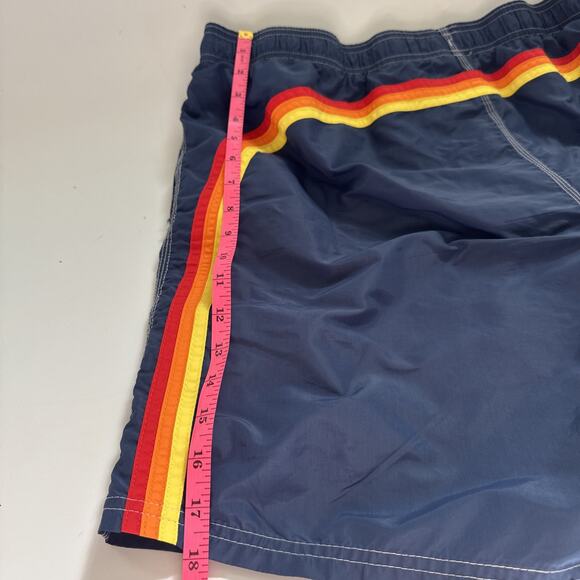 Sundek Lined Swim Trunks Shorts Boardshorts Rainbow Stripes XXXL Navy‎ Blue Surf - Picture 6 of 10